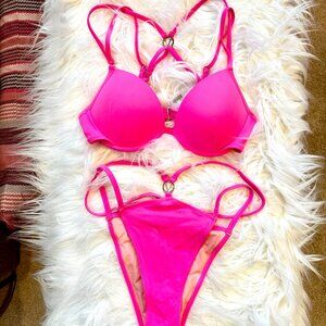 Victoria's Secret Strappy Racer Back Bikini - 34C | M